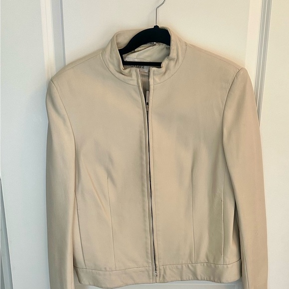 MaxMara Jackets & Blazers - MaxMara Cream Leather Jacket